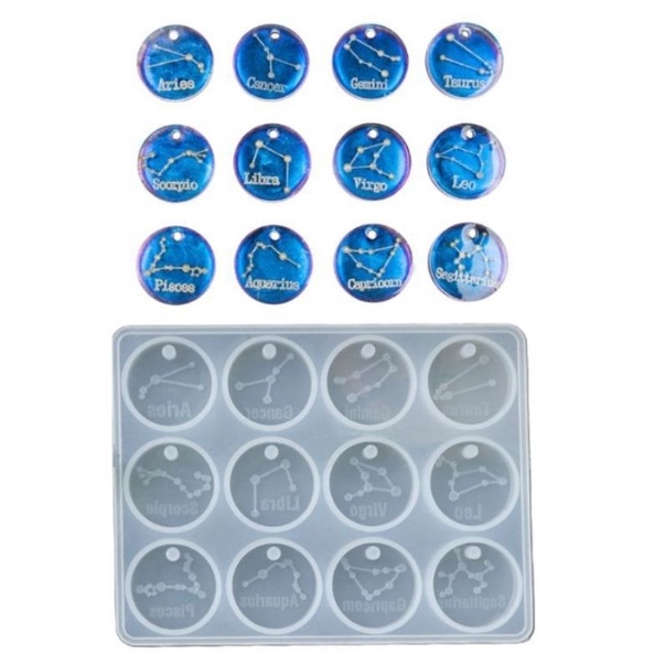 Molde pingente #resina signos. | Shopee Brasil