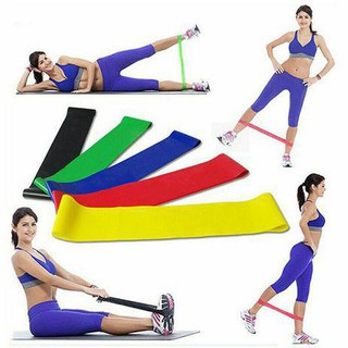 Kit 5 Faixas Elásticas de Resistência Yoga Pilates Academia Variadas