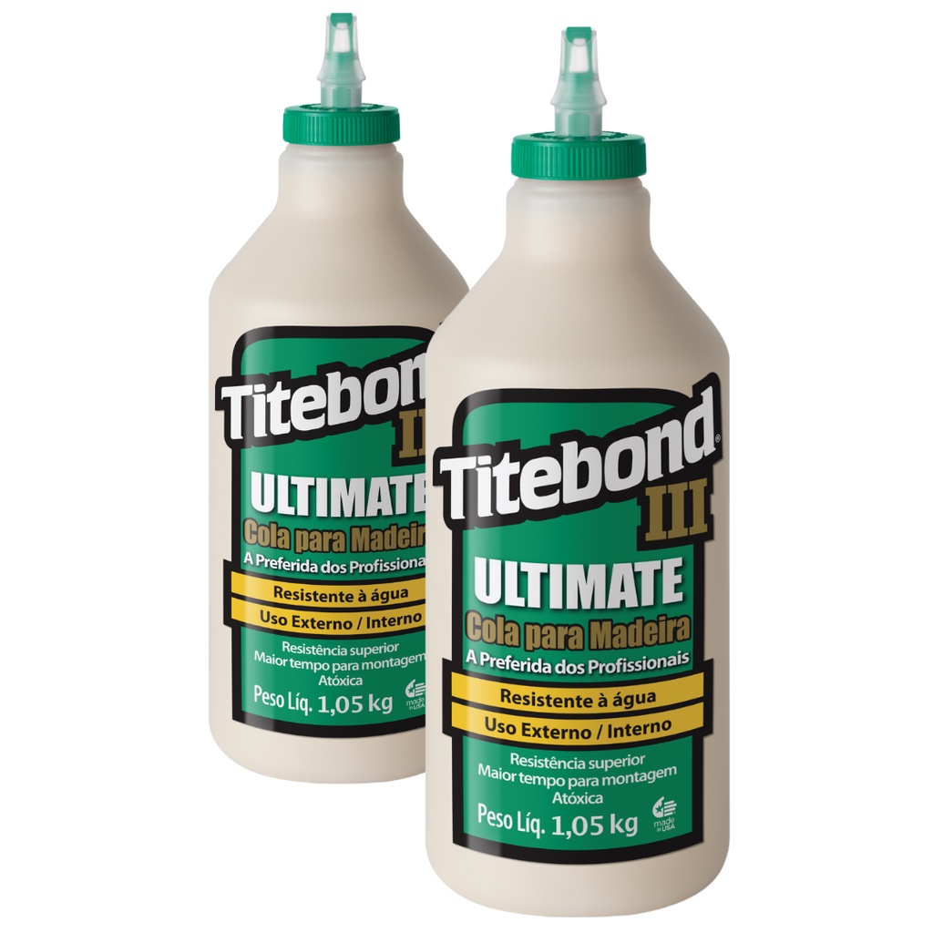 Kit 2 KG DE COLA PARA MADEIRA ADESIVO WOOD GLUE ULTIMATE 3 TITEBOND
