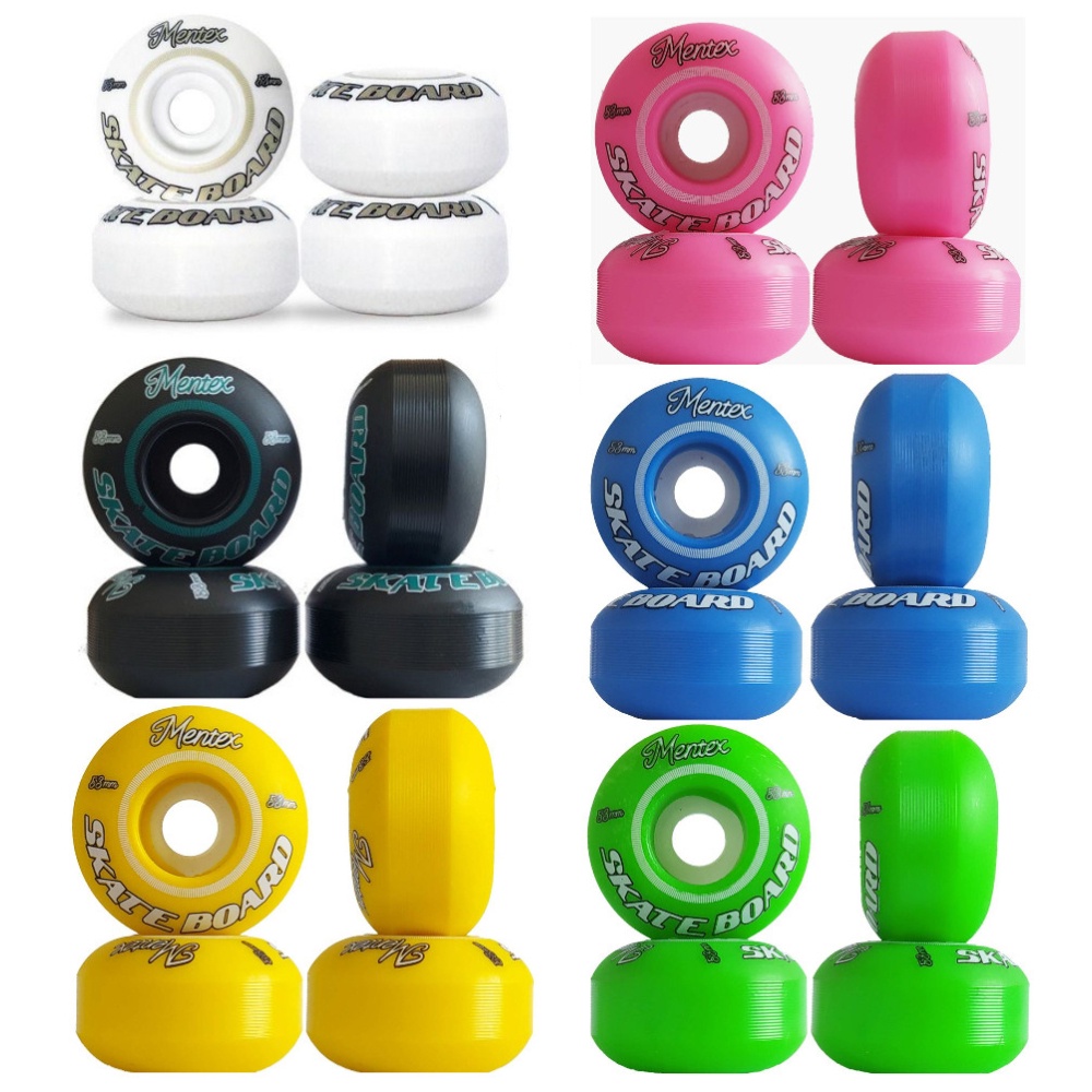Roda skate 53mm Mentex 99a preta Street | Shopee Brasil
