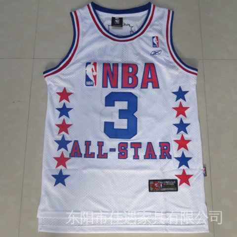 Camisa oC4B Nba All Stars no . 3 Iverson Esportiva Branca NCAA University