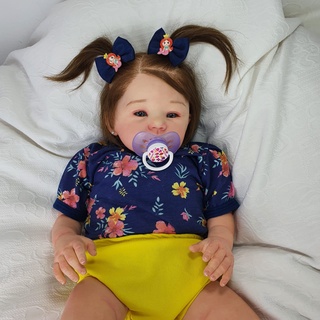 Bebê Boneca Reborn Linda Grande Recém Nascido Corpo de Pano - Chic