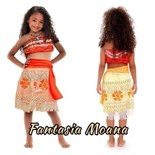 Fantasia Moana Infantil Vestido Original Disney com Colar - 7
