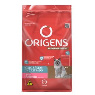 Ração Origens Gatos Castrados Sênior 7+ Salmão - 3kg