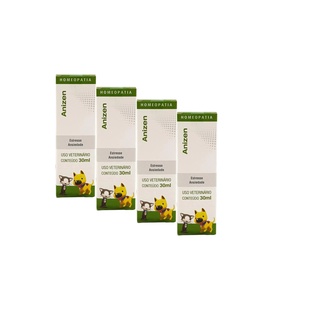 Combo 4un Anizen Homeopatia Cães Gatos Estressse E Ansiedade 30ml