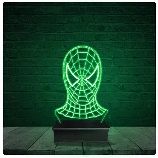 Luminária Abajur Acrílico Led - Homem Aranha 2