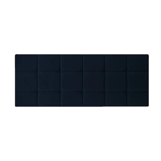 Cabeceira Painel Estofada Casal 140 cm Dobrável Cama box Padrão Calipha Azul Suede