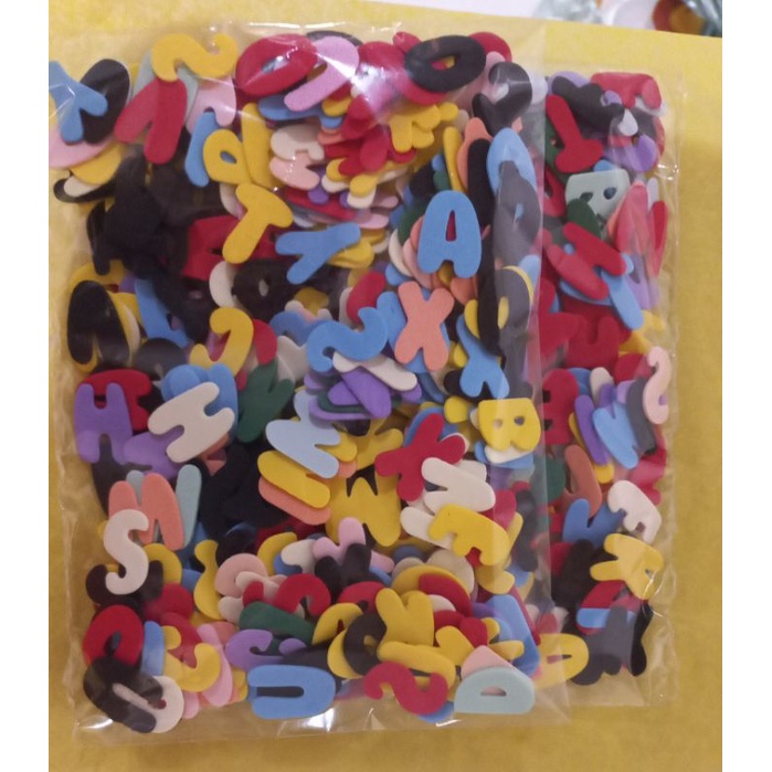 Letras Alfabetos em Eva sortidos 342 letras | Shopee Brasil