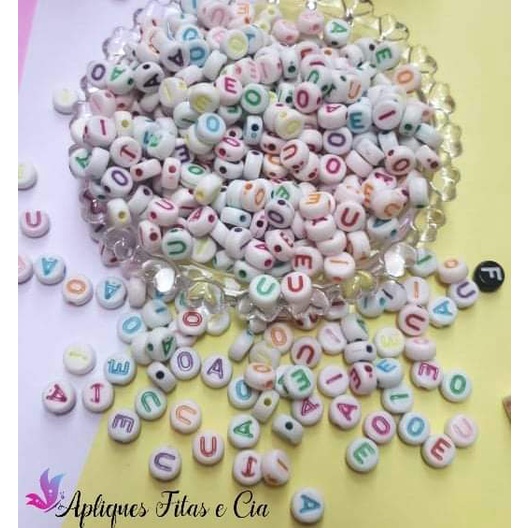 MIÇANGAS VOGAL LETRAS VOGAIS INFANTIL 250 PÇS | Shopee Brasil