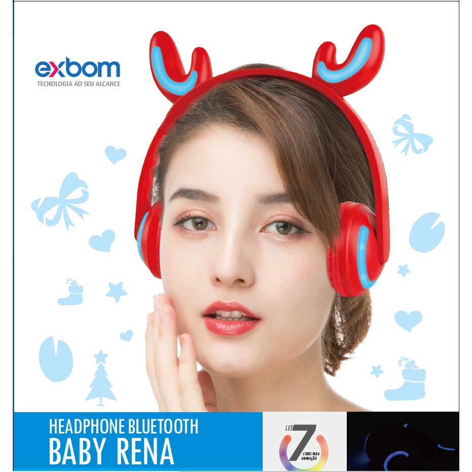 Headfone Wireless Bluetooth com LED RENA/DIABINHO Shopee Brasil
