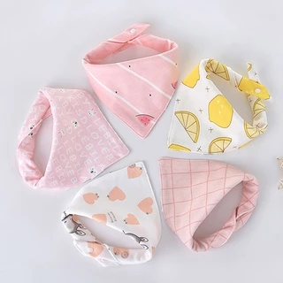 5 Pçs/Lote Bebê Babadores Triângulo Duplo Algodão Desenhos Animados Impressão Saliva Toalha De Alimentação Do Meninos Meninas Avental Bandana