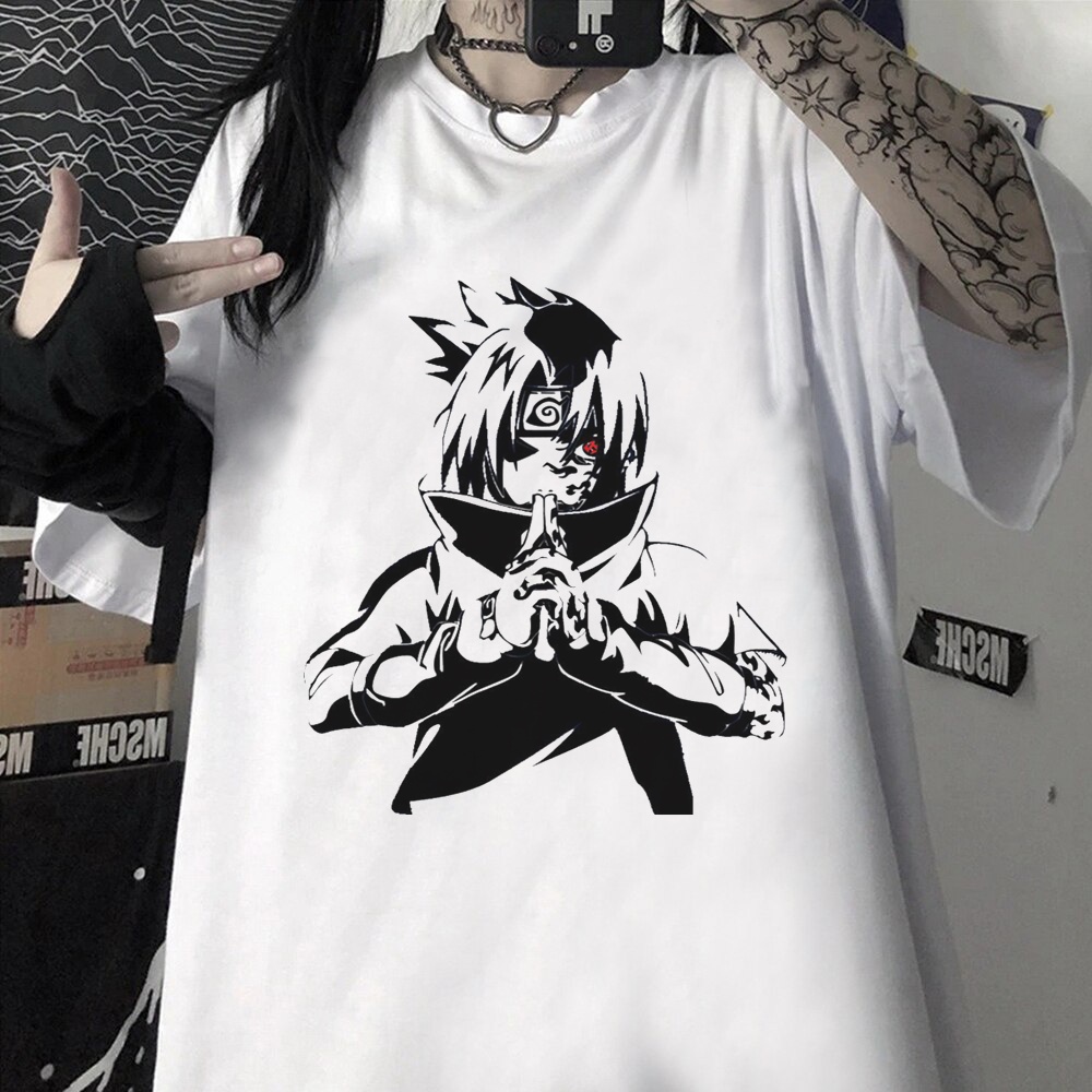 Camiseta masculina Akatsuki Nuvem Vermelha Naruto Arte Camisa Blusa Branca  Estampada em Promoção na Americanas