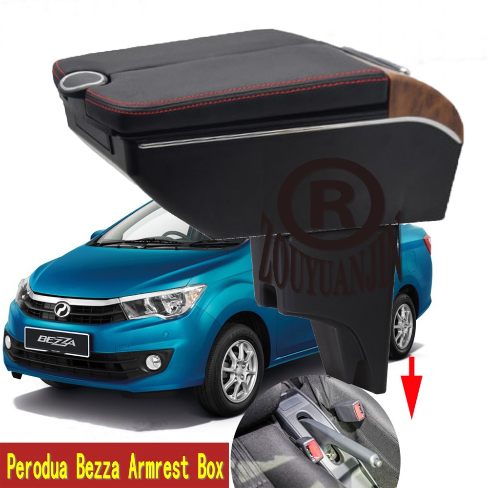 Carro Armrest Perodua Bezza Box Center Console Armazenamento Arm Com ...