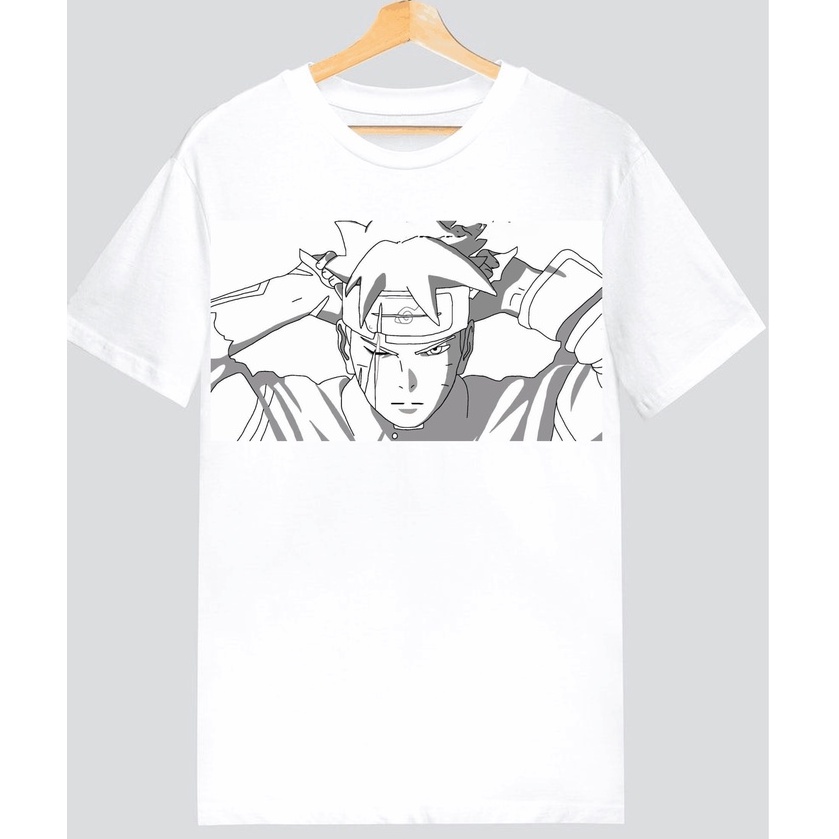 Camiseta masculina Preta algodao Boruto Karma Desenho Anime Otaku