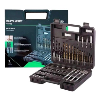 Jogo Com 50 Peças Kit Brocas Bits E Soquetes Completo Ho062