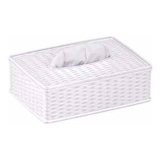 Porta Guardanapos Retangular Plástico Resistente Rattan