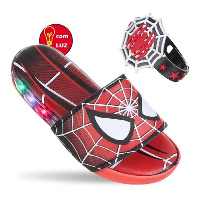 Chinelo store homem aranha