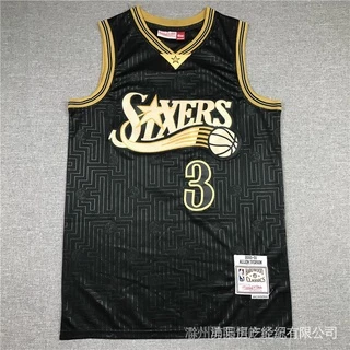 Camisa Nba Philadelphia 76ers No . 3 Colete Esportivo Iverson Preto Ano Do Rato Edição Limitada O Novo 65tK 9JjB