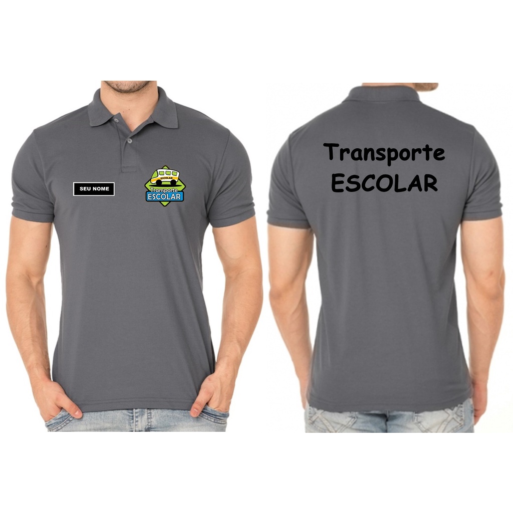 Camisa Polo Profissional Transporte Escolar Bordado Shopee Brasil