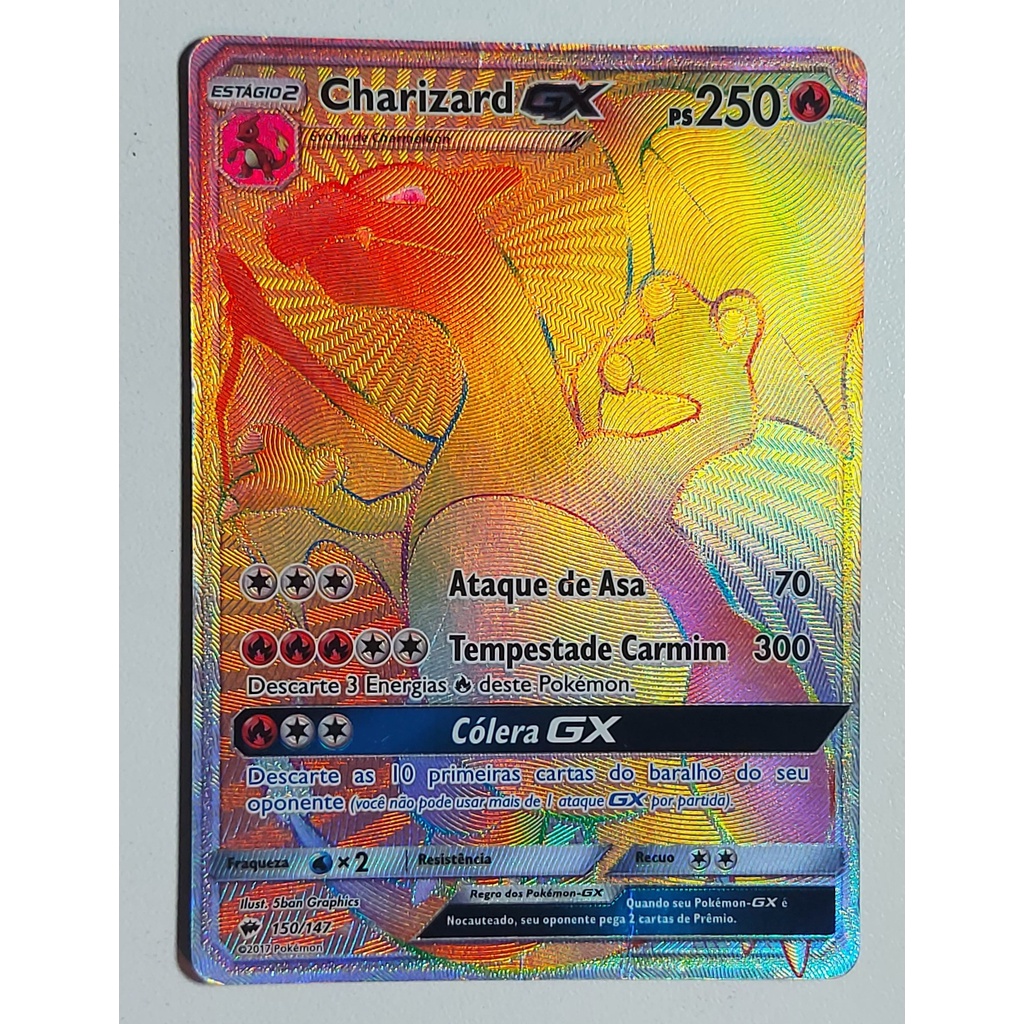 Carta Pokemon Charizard Gx 20/147 Cartinha Original Copag