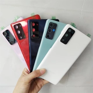 SAMSUNG Galaxy S20 FE Tampa Traseira Porta Da Bateria Vidro Traseiro Habitação Substituição De Peças De Reparo Com Lente Câmera + Logotipo
