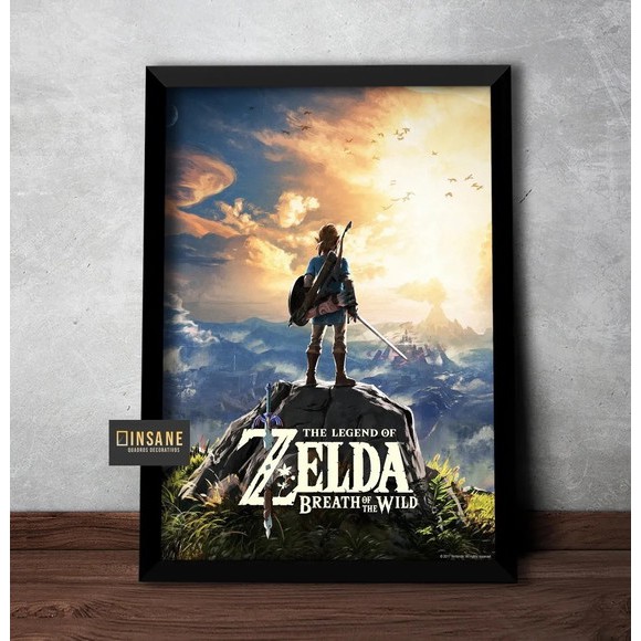 Quadro decorativo Legends Never Die Link Zelda Arte para sala