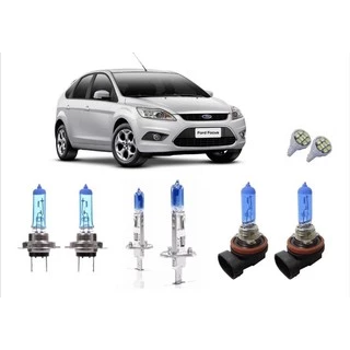 Kit Lampada Super Branca Farol+ Milha Ford Focus 2009 A 2016