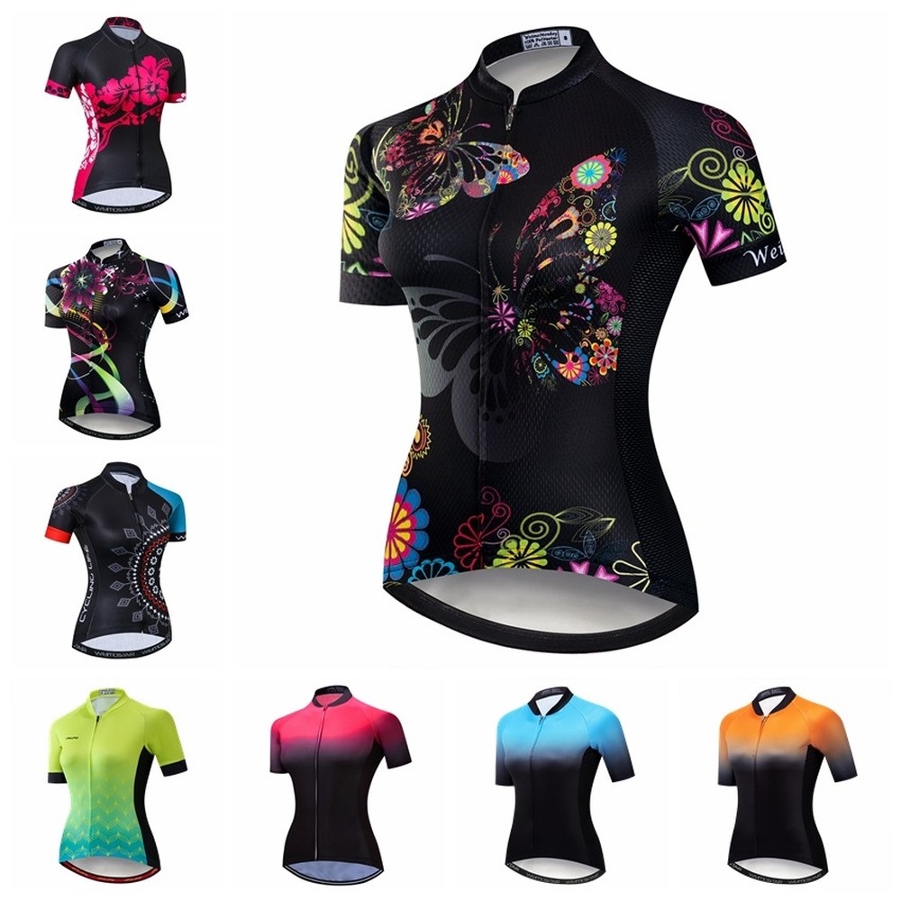 Weimostar Maglia Da Ciclismo Da Donna, A Maniche Corte Con Chiusura Lampo Per Mountain Bike 115703646 - 4