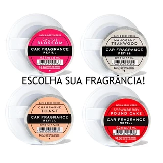 Bath & Body Works Car Fragrance Refil Aromatizador Essência Cheirinho Carro Variados refill