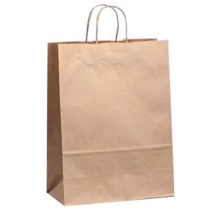Sacola de Papel Pardo Kraft 32x39x16cm - 50 unidades - Kafe Embalagens