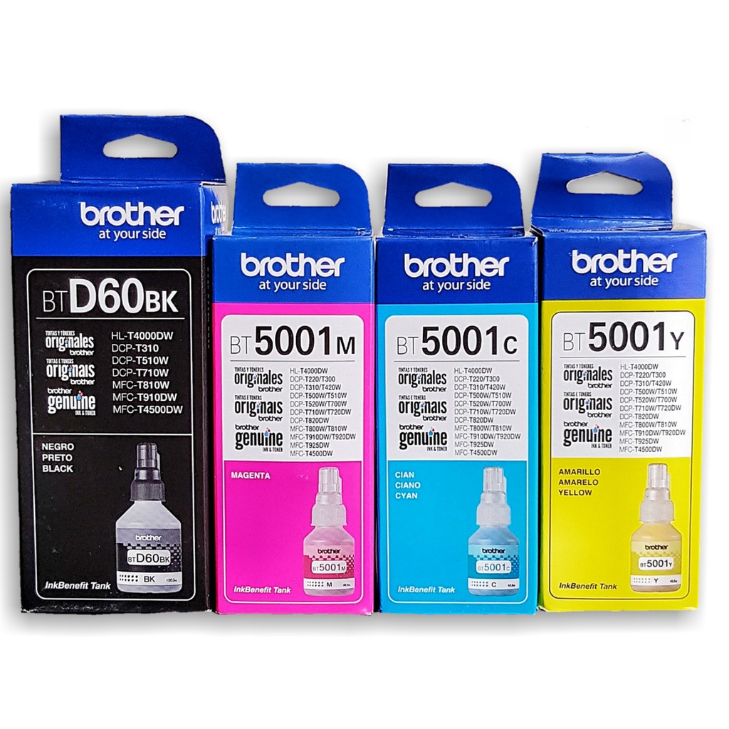 Refil De Tinta Para Ink Tank Brother Bt D60 Bk Preto / Bt 5001c Ciano ...