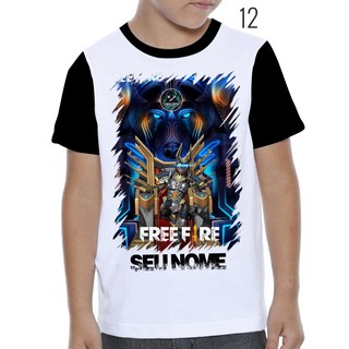 camiseta free fire mestre ,personalizada com seu nome, estampada.