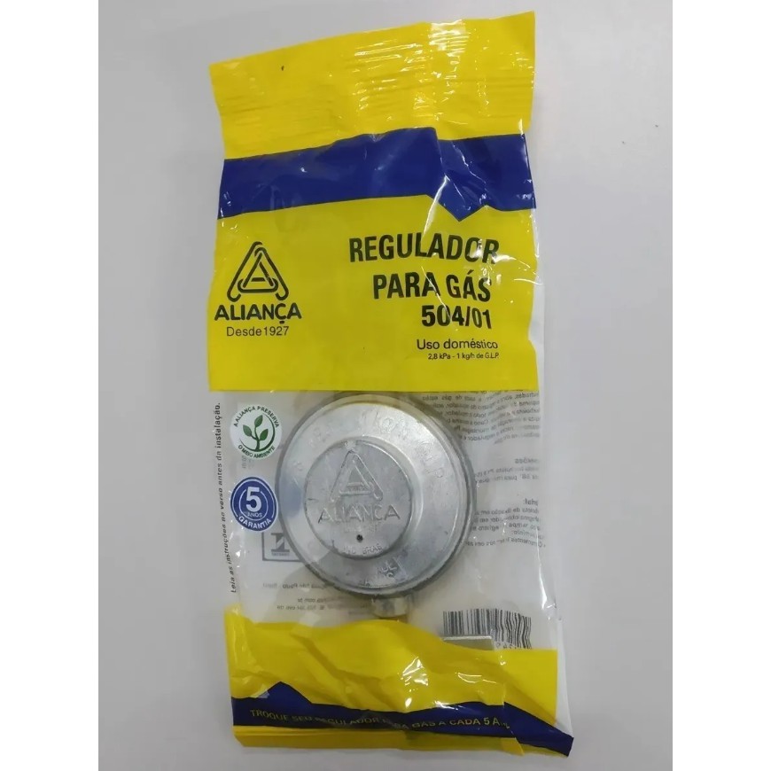 Regulador Registro Válvula Para Gás 504/01 Médio Aliança