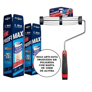 Jogo Suporte Garfo Gaiola Profimax Aço + 2 Rolo Antigota 23cm