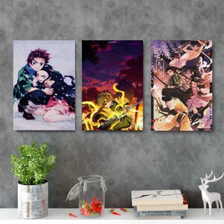 3 Quadros Decorativos Hashiras Kimetsu no Yaiba Água Fogo Som