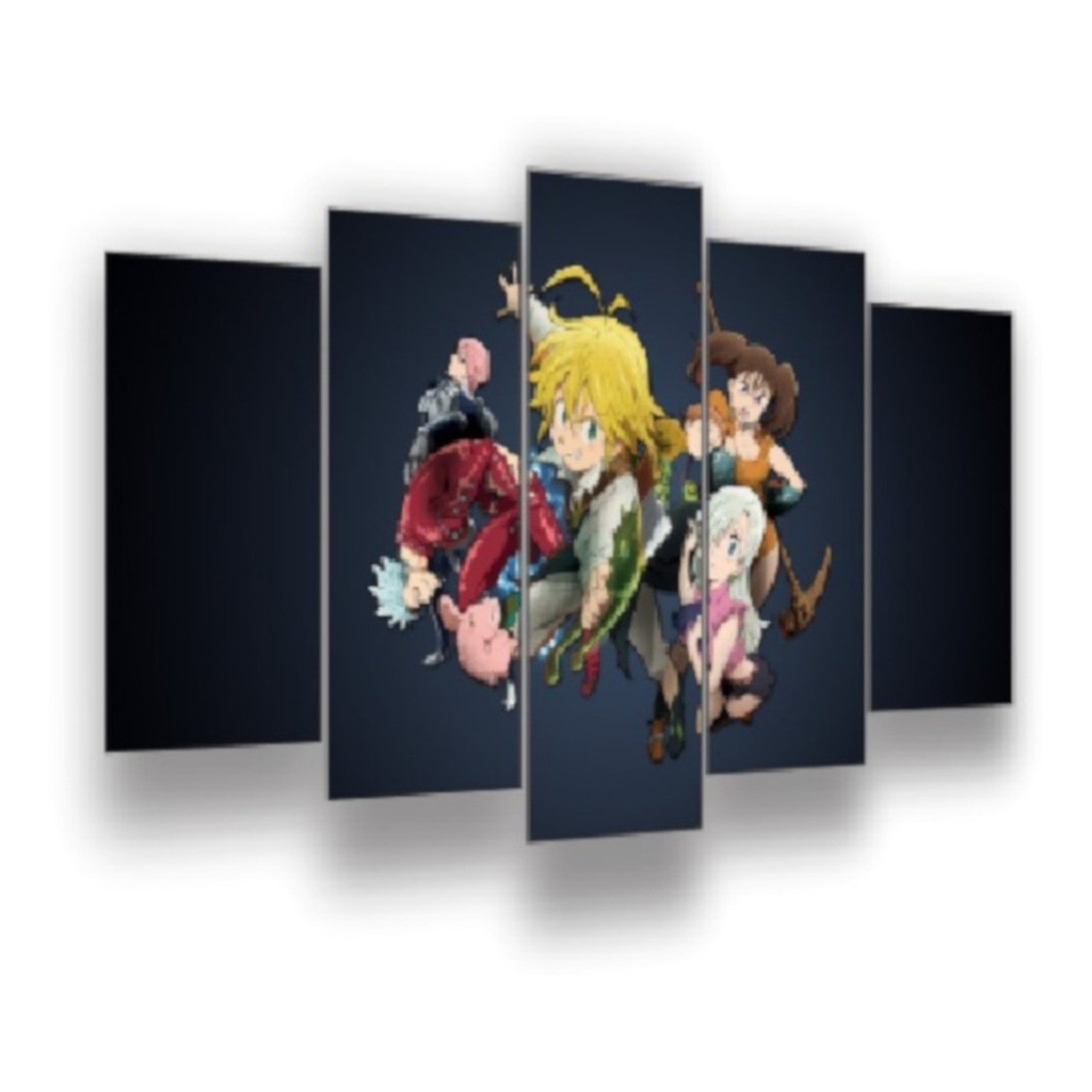 Quadro Decorativo Moldurado Nanatsu no Taizai - Tamanho A3 - 33x45cm -  Animes - #1