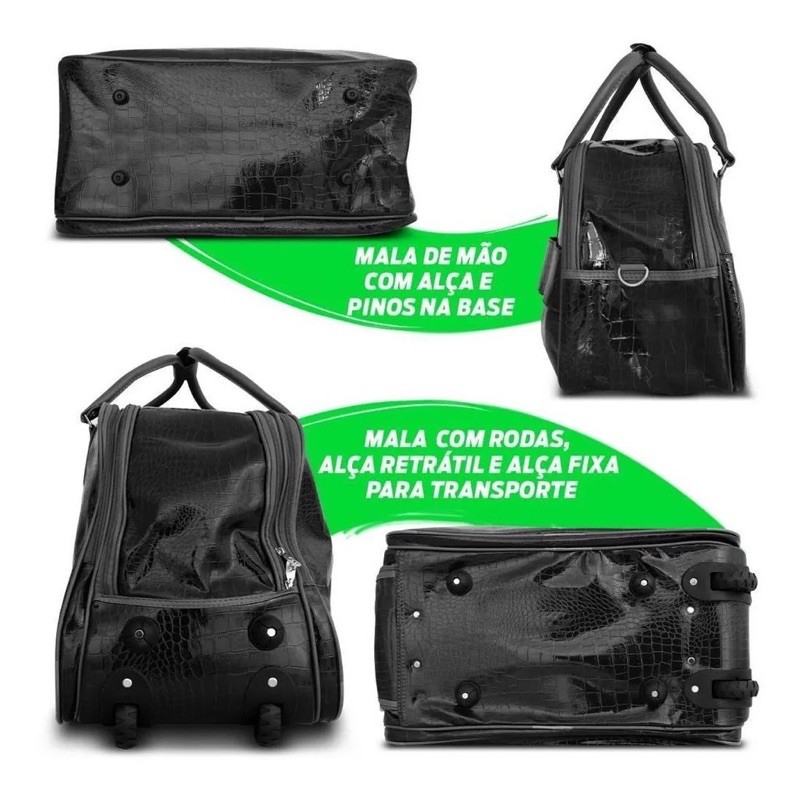 Kit Conjunto De Viagem Mala com Rodinhas com Bolsa De Mão Estampada em  Promoção na Americanas