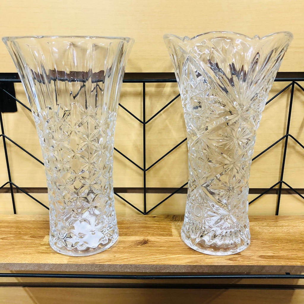 Vaso Decorativo em Vidro Lapidado para Flores - Wheaton