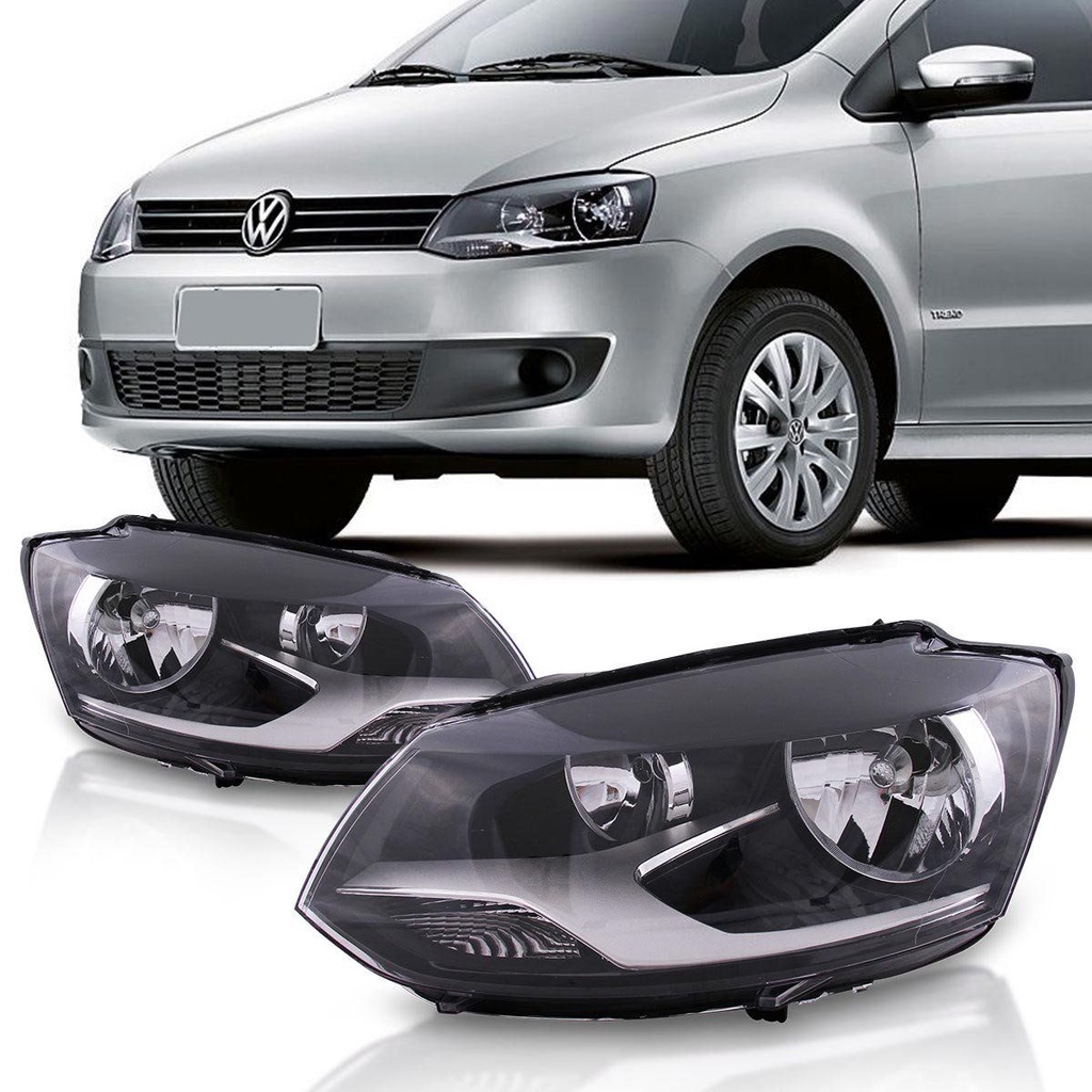 Farol Fox Crossfox Spacefox 2010 2011 2012 2013 2014 Foco Duplo Mascara ...