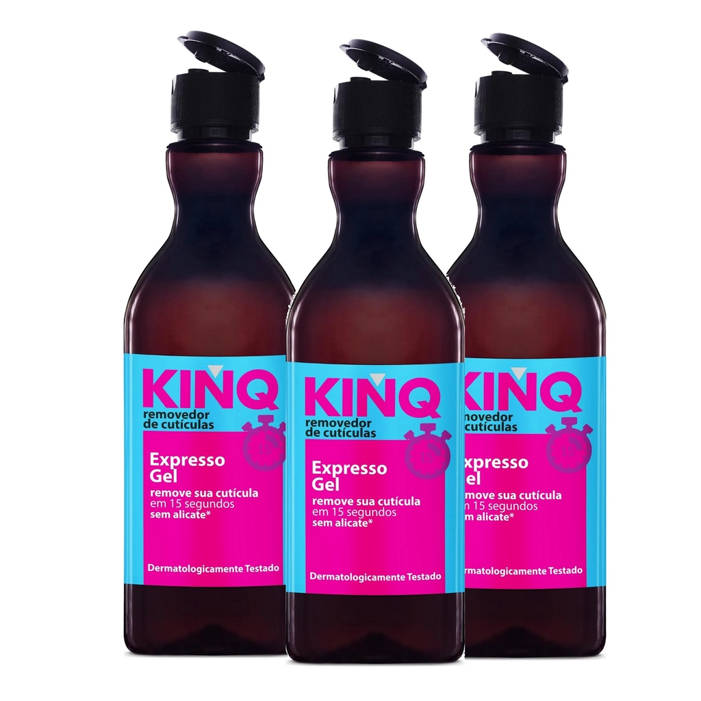 Kit 3 Removedor de Cutículas Kinq Gel Expresso FlipTop 400ml - Cora ...