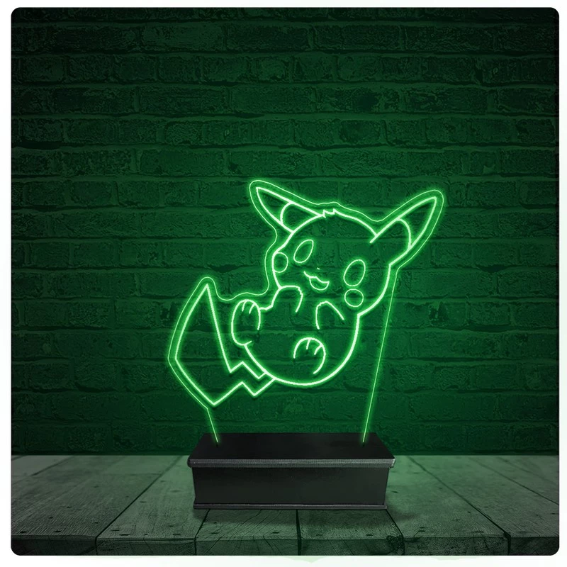 Luminária Abajur Acrílico Led - Pikachu Pokémon 10