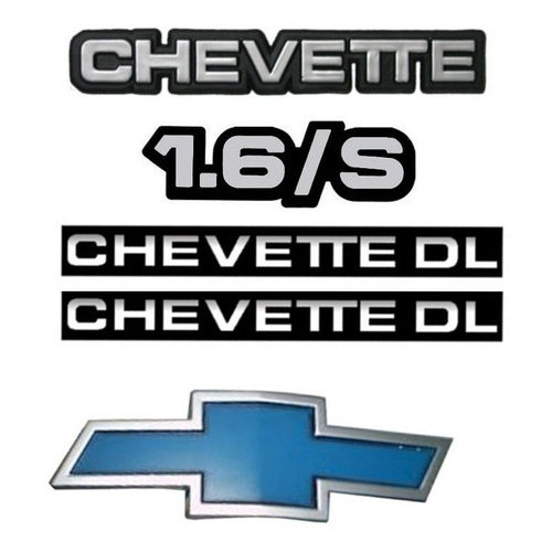 Kit Emblema Grade + Chevette + 1.6/s + Plaqueta Chevette Dl