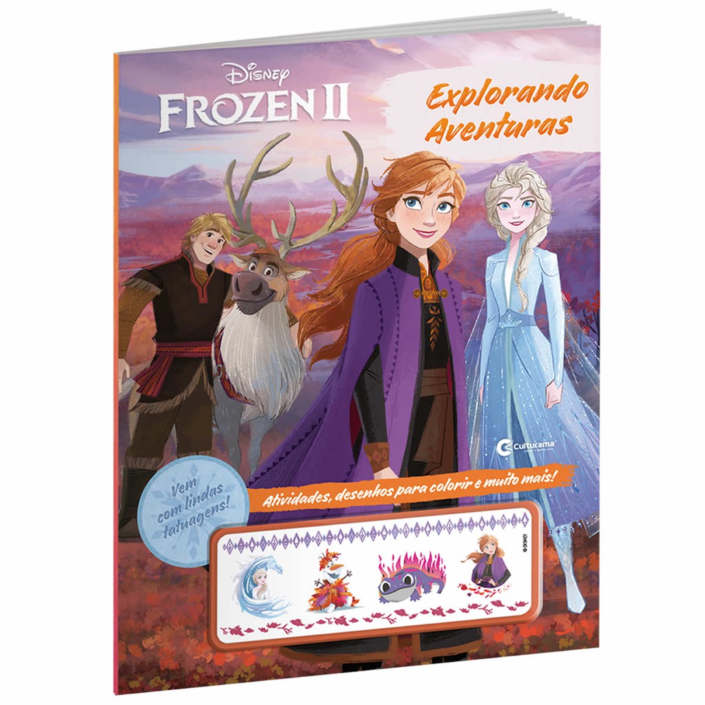 Livro Desenhos para colorir Frozen 2 Disney Arte e Cor Culturama