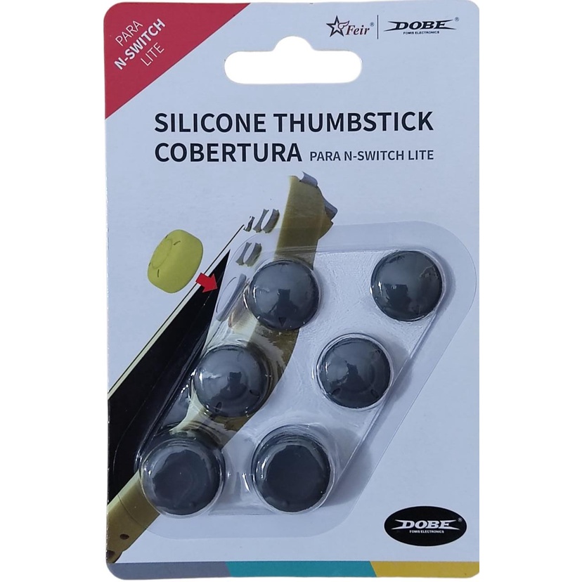 Kit Com 6 Grip Capa Silicone Proteção Analógico Switch Pronta Entrega