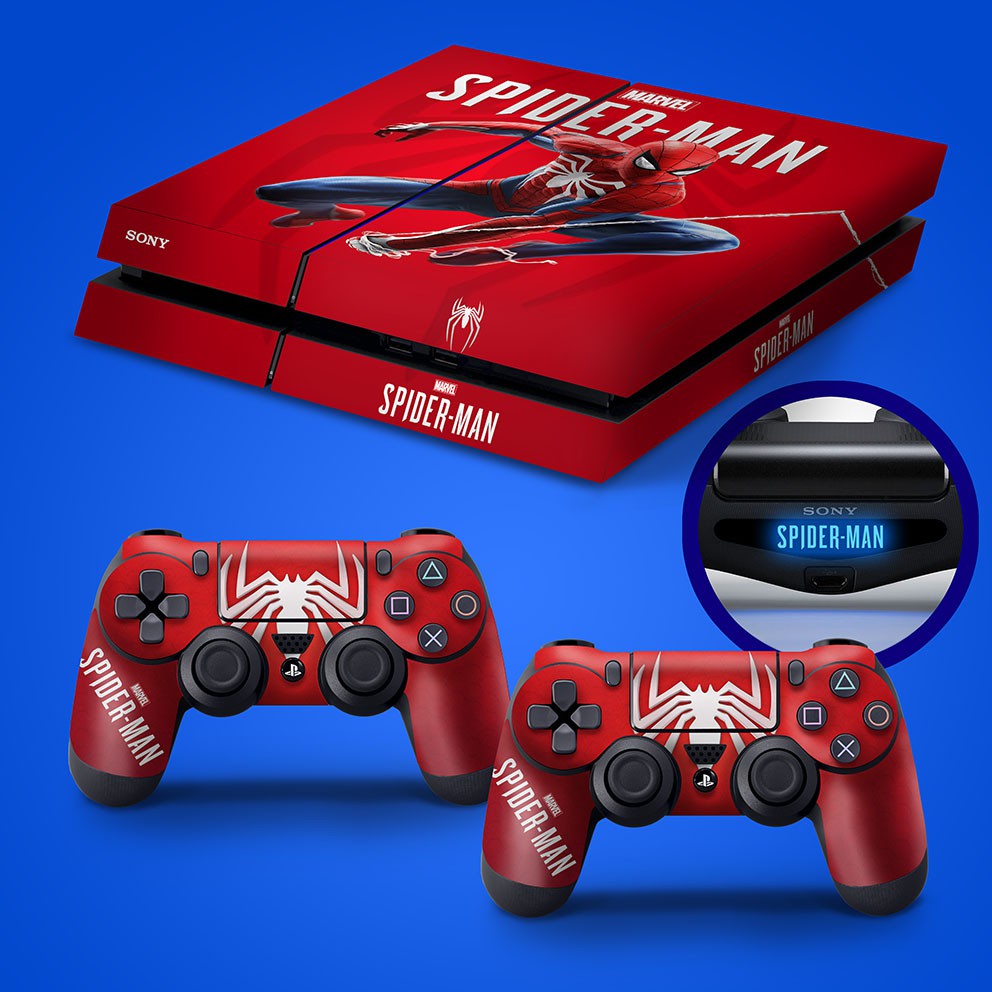 Skin Playstation 4 Fat Ps4 Adesivo Spider-man Homem-aranha
