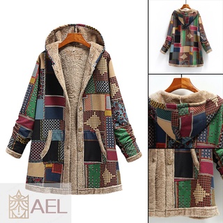 Casaco De Inverno Quente Com Capuz Casuais Jaqueta Solta Das Mulheres Bloco Patchwork Estilo Outerwear Casacos Para As Meninas Jaquetas