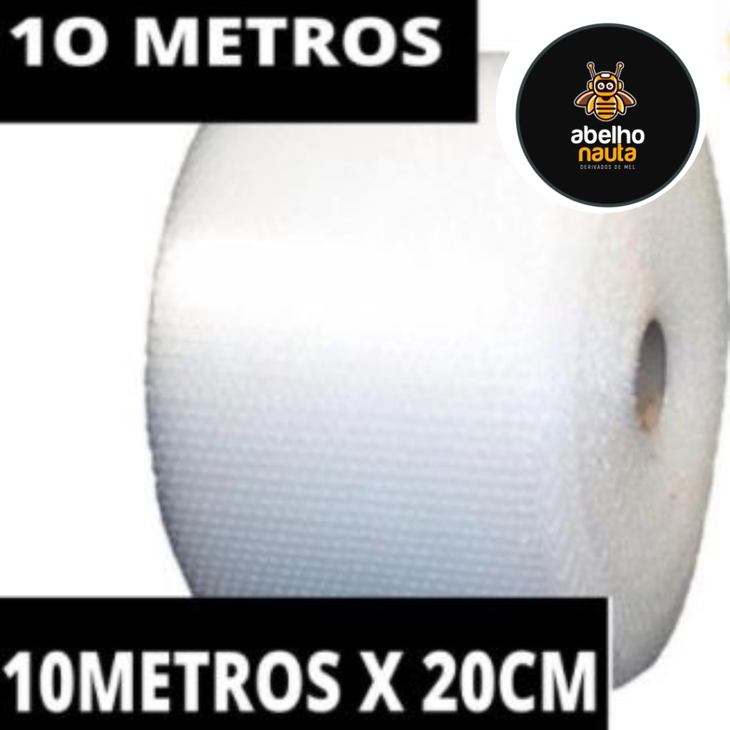 Plástico Bolha Bobina 20cm X 10 Mts E commerce 25 Micras Shopee Brasil