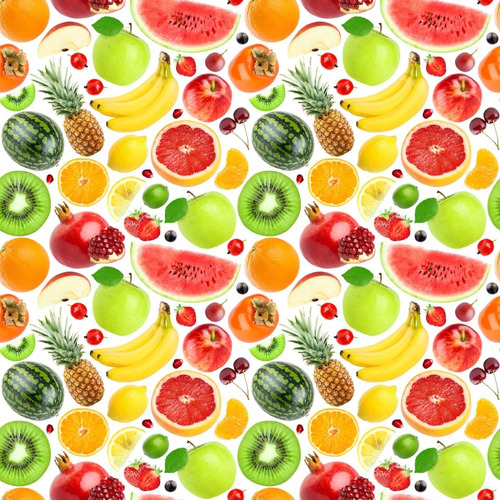 Papel de Parede Adesivo Frutas Tropicais Coloridas N04266