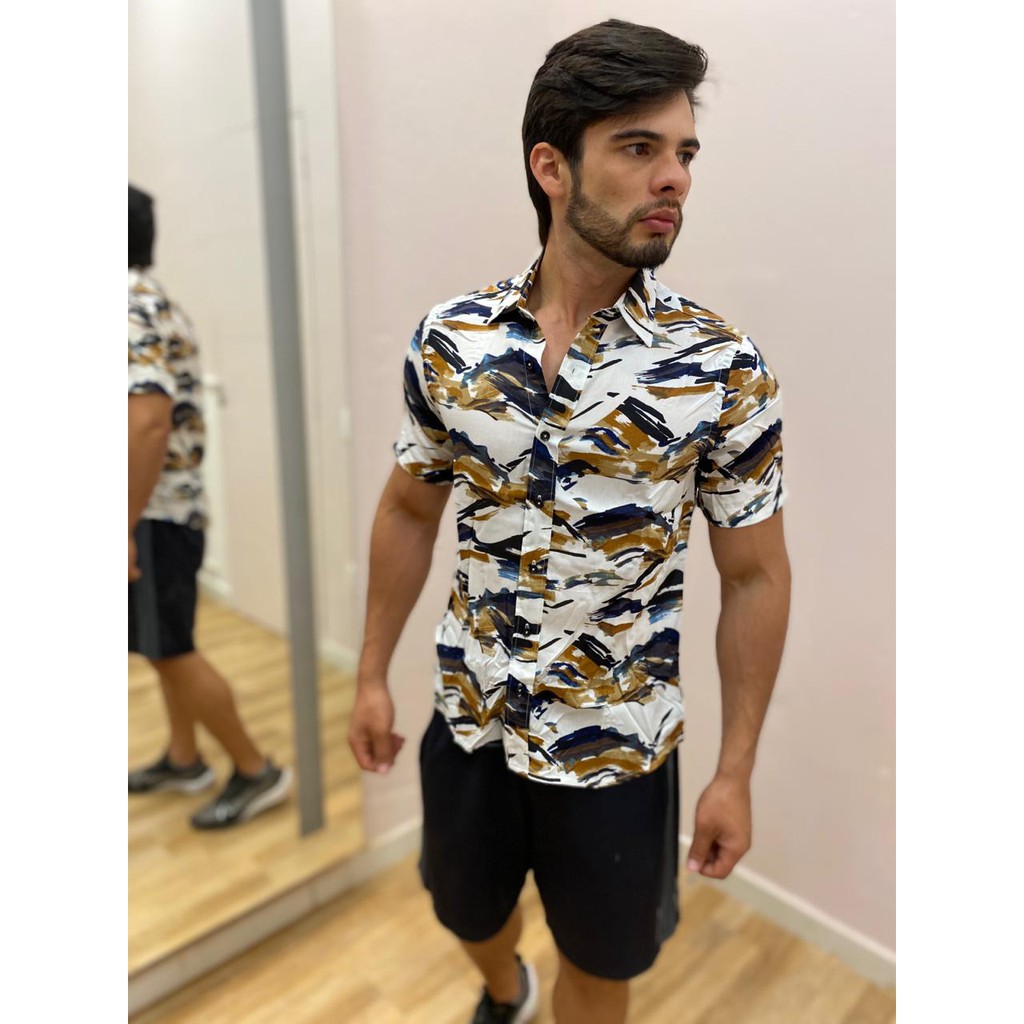 Camisa 2024 viscose masculina