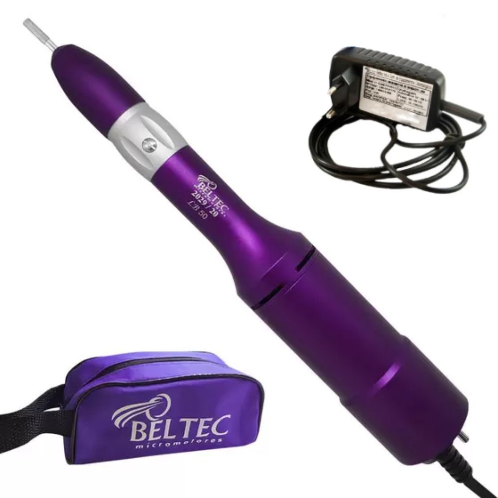 Lixa eletrica micromotor Beltec profissional LB50 manicure odontologia ...